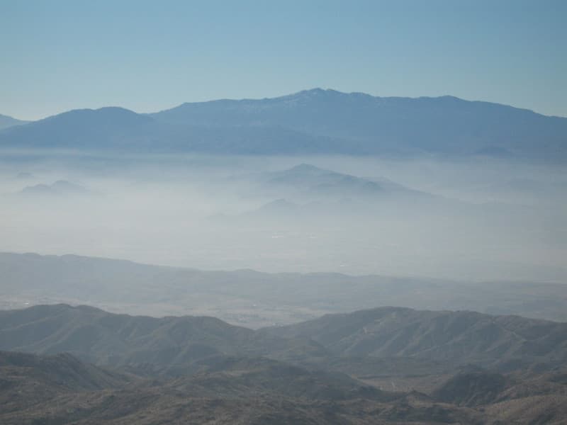 Coachella Valley haze; Keys View