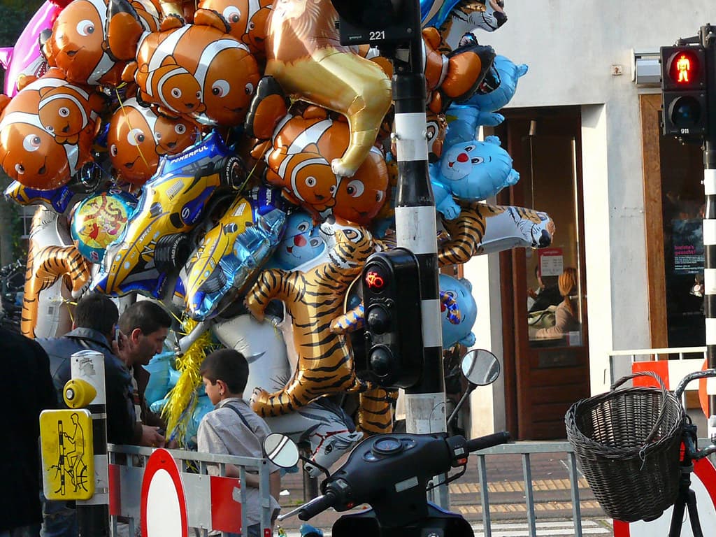 Amsterdam, balloon, city