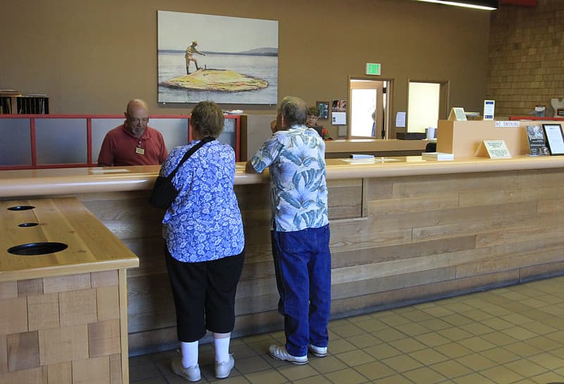 Grant Village, registration desk
