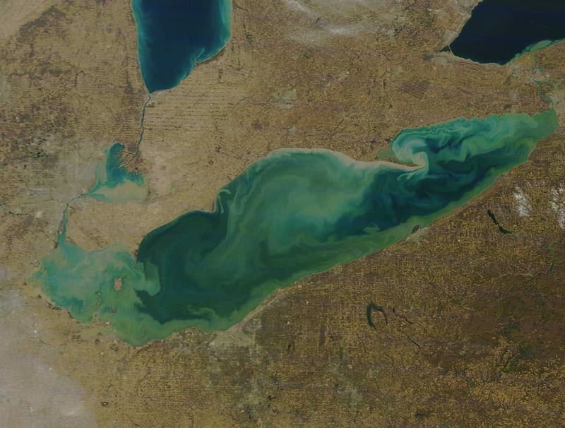Lake Erie MODIS satellite Mar 2012