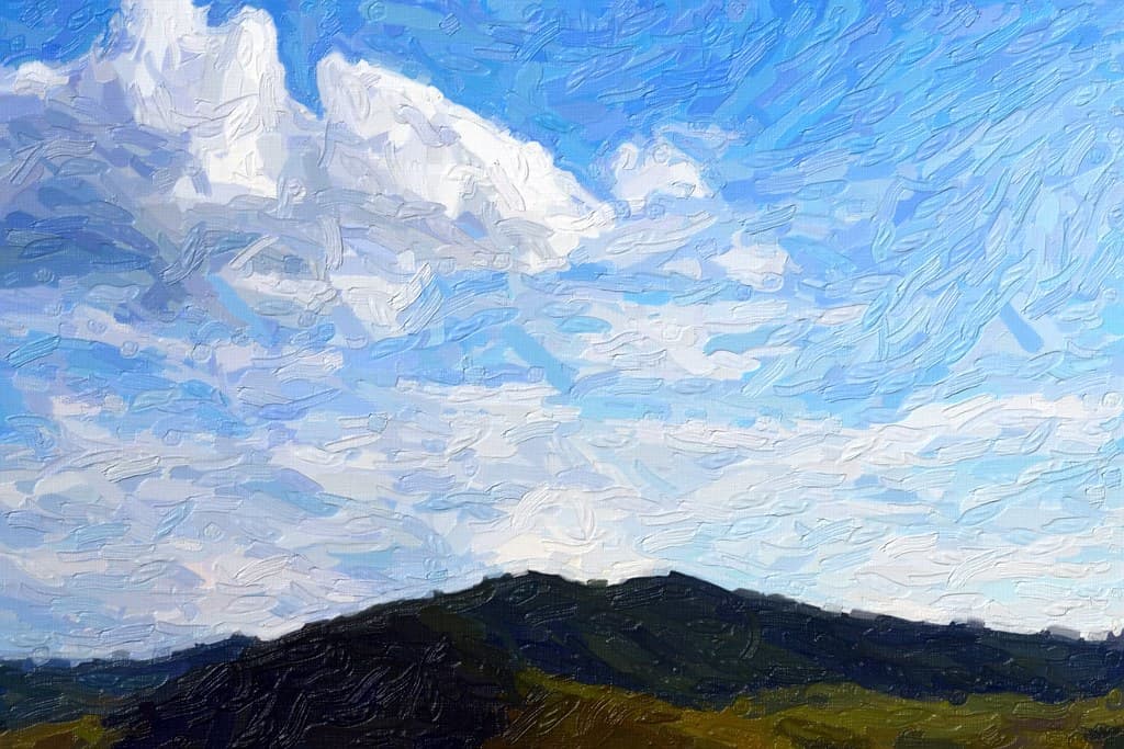 Abstract, impasto, landscape