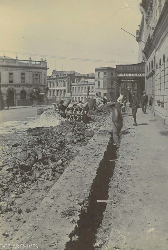 Cable Laying in Manse and Princes Street c1910
