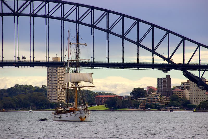 Sailboat in the harbour