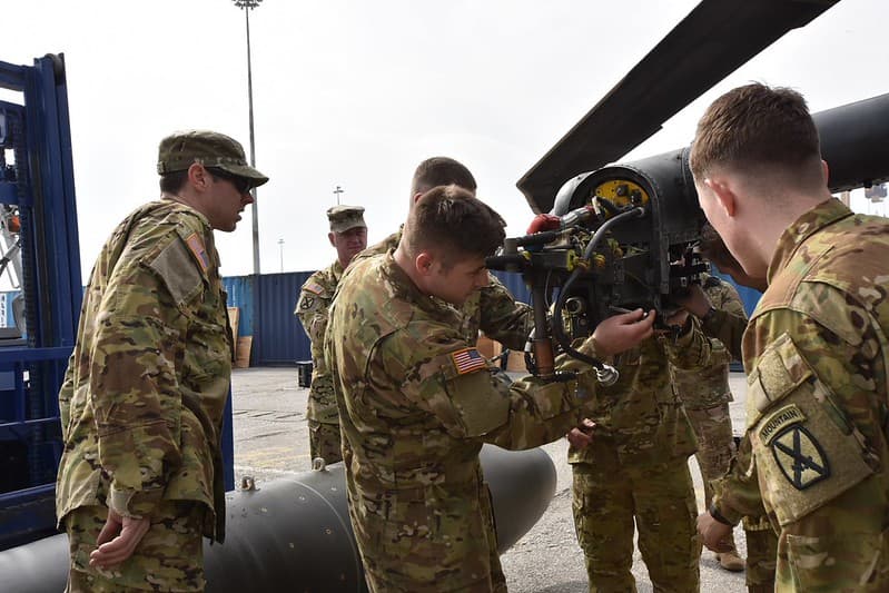 Aircraft prepared during 10th CAB arrival