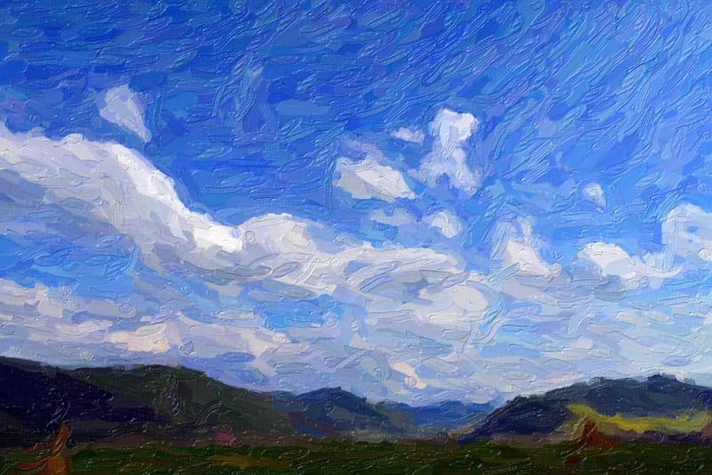 Abstract, impasto, landscape