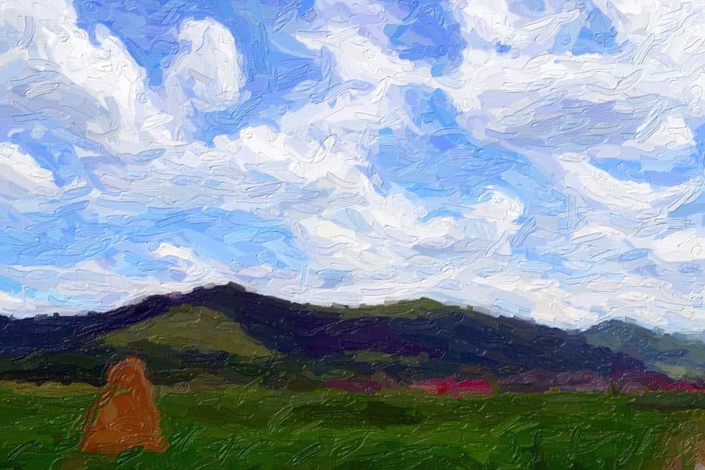 Abstract, impasto, landscape