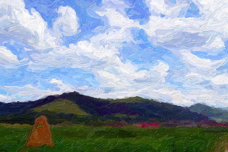Abstract, impasto, landscape