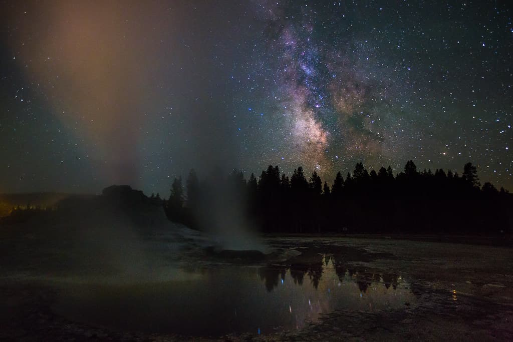 Castle Geyser & Milky Way