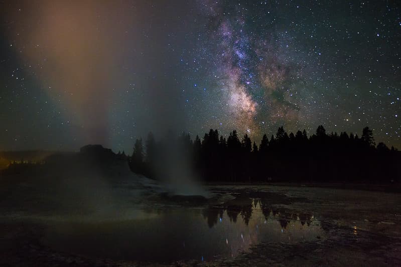 Castle Geyser & Milky Way