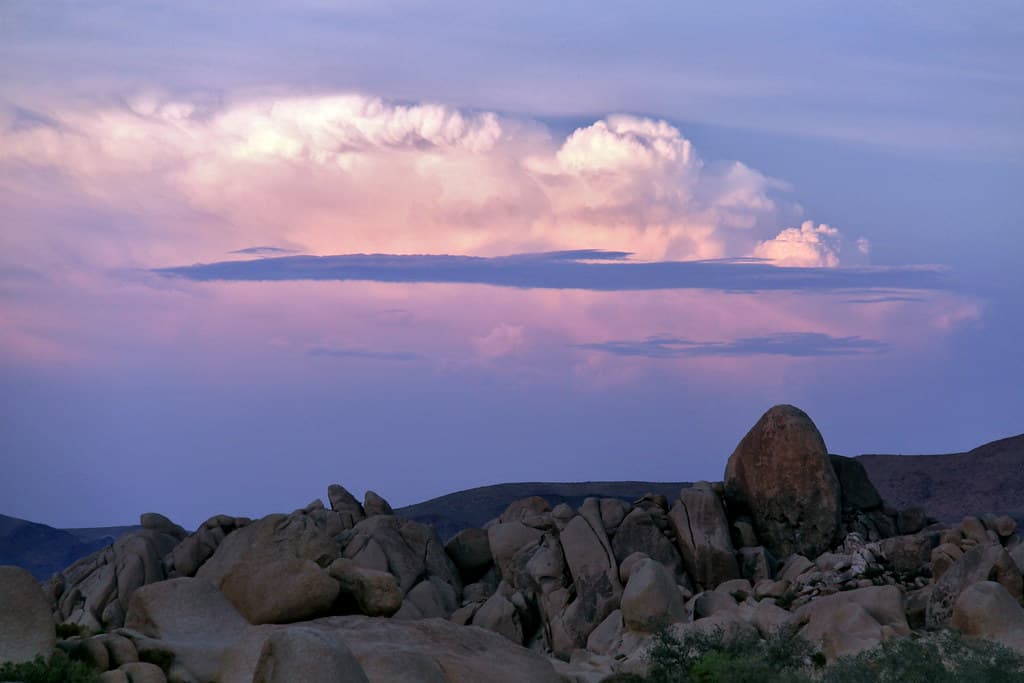 Sunset at Jumbo Rocks campground