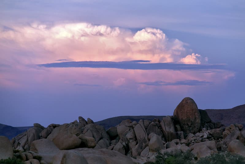 Sunset at Jumbo Rocks campground