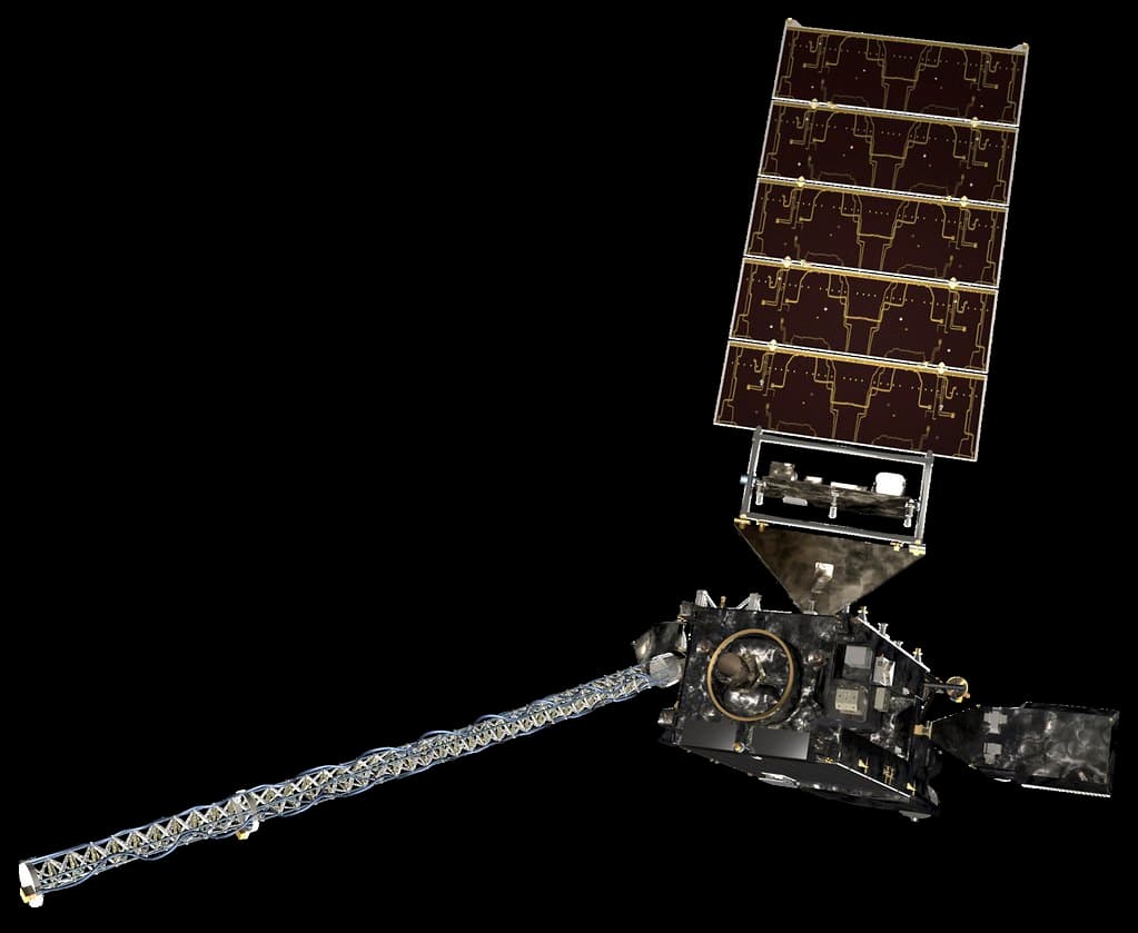 GOES-R Spacecraft Art with Detailed Solar Panels