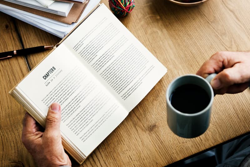 Coffee Break Reading Travel Book Lifestyle Concept