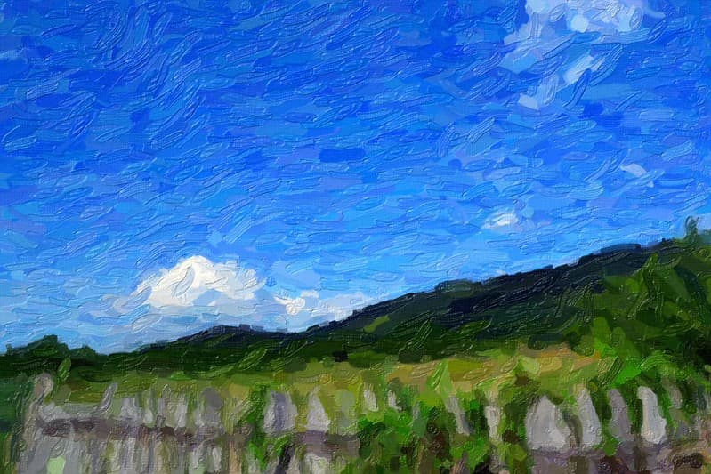 Abstract, impasto, landscape