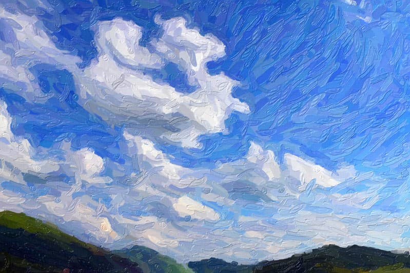 Abstract, impasto, landscape