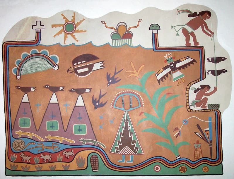 Kabotie Symbols Mural at the Painted Desert Inn NHL