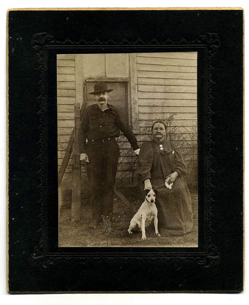 Couple with dog