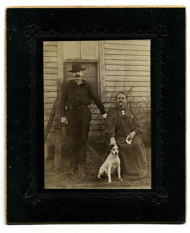 Couple with dog