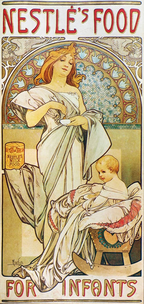 Alphonse Mucha - A34 Nestle's Food For Infants, 1898.