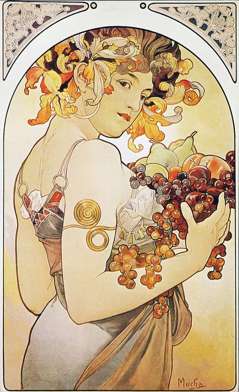 Alphonse Mucha - P18 Le Fruit/Fruit, c.1897.