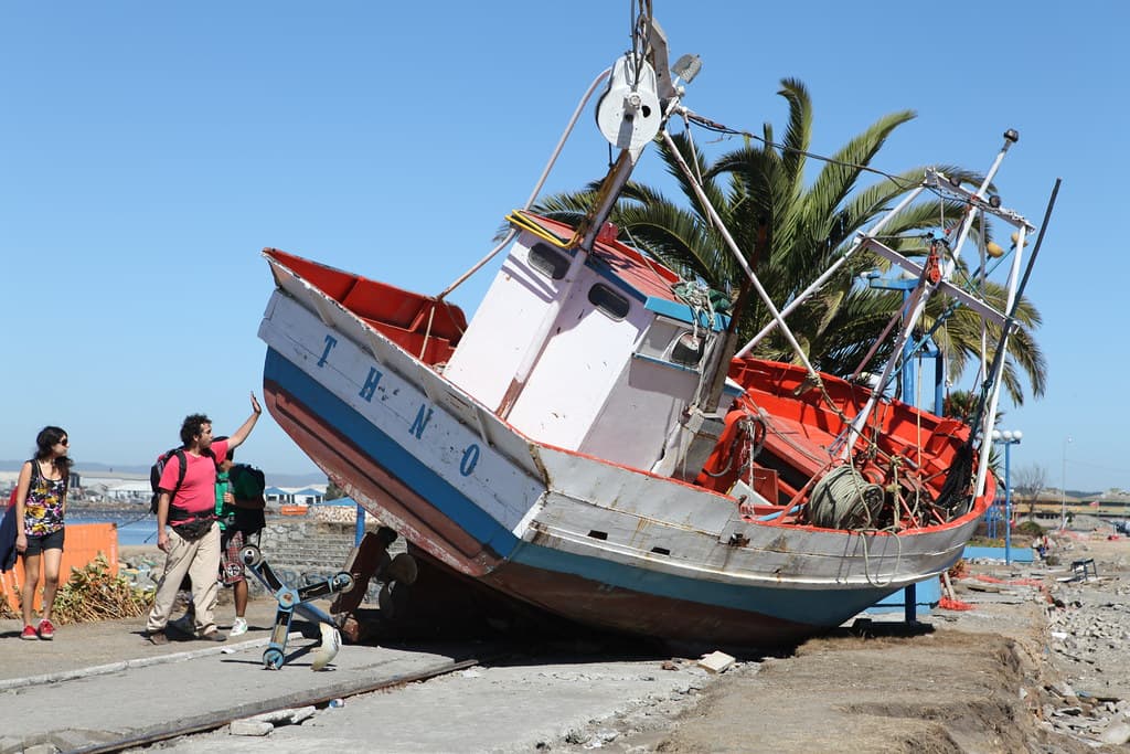 Tsunami Carried Boat