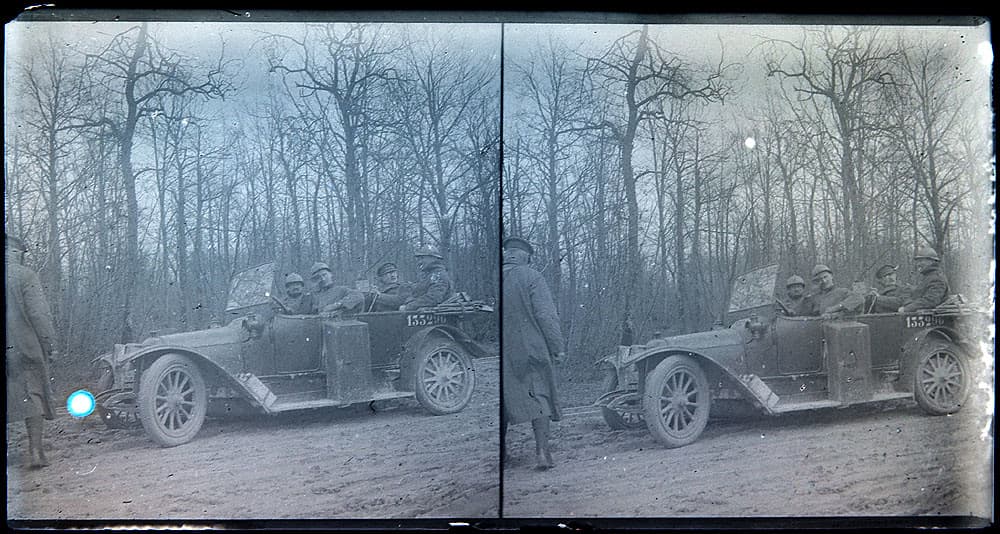 WW1 stereoviews - miltary car