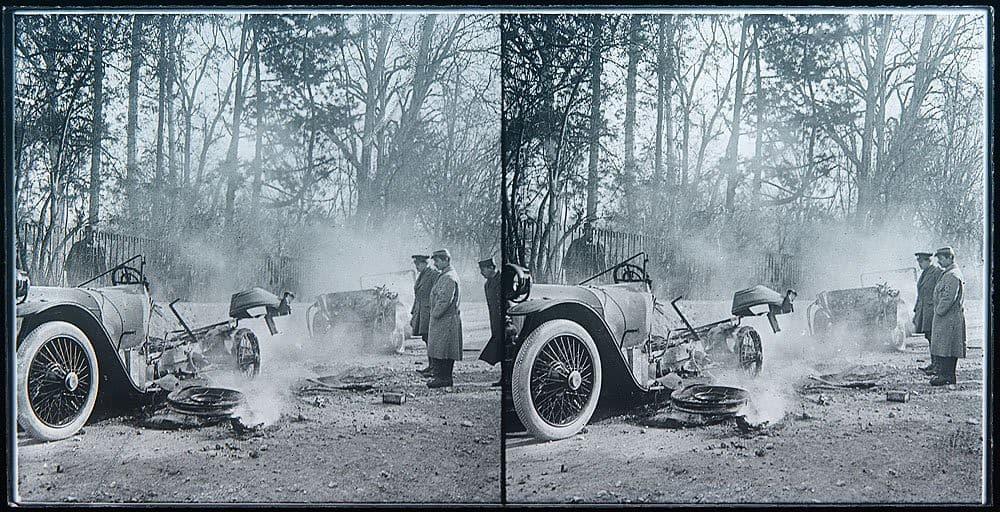 WW1 stereoviews - car crash! (3 of 3)