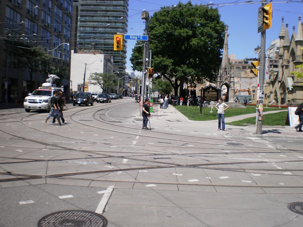 Bicycle cops patrolling Church Street, prior to the G20 -e