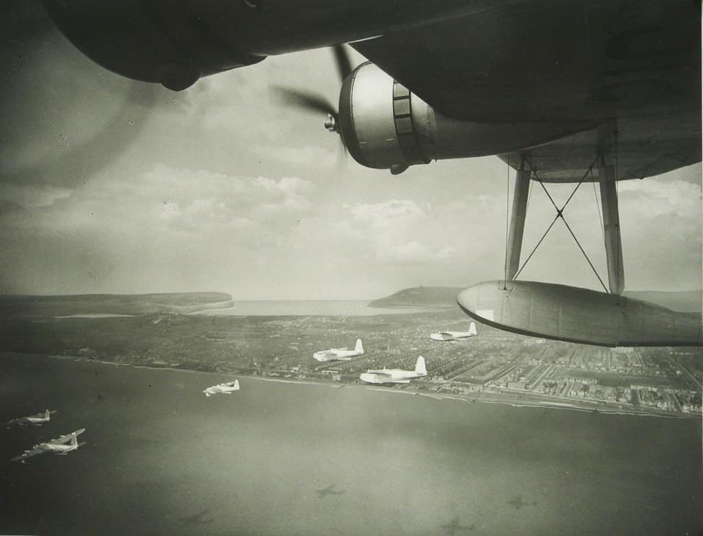 World War II Short Sunderland flying boats - mystery location
