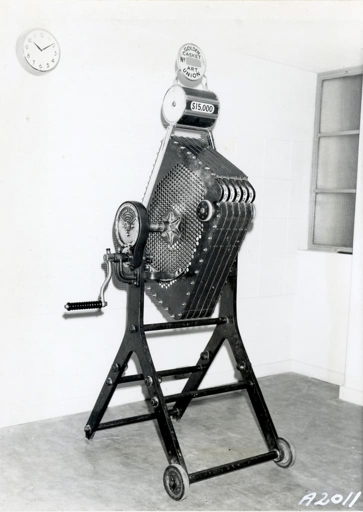 Machine used for drawing Golden Casket, 1967