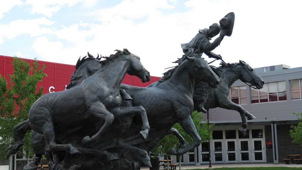 Horses and Cowboy statue