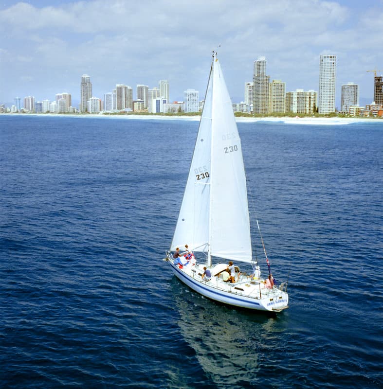 Boat sailing at Surfers Paradise, 14 March 1986