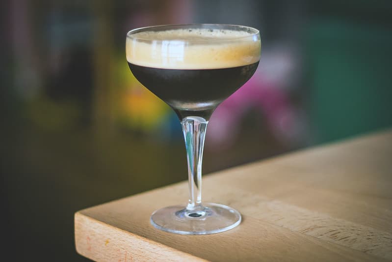 Espresso Martini, cocktail with coffee and vodka