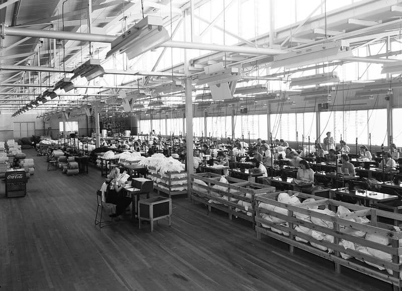 Stirling Henry Ltd clothing factory, Whinstanes, 1953