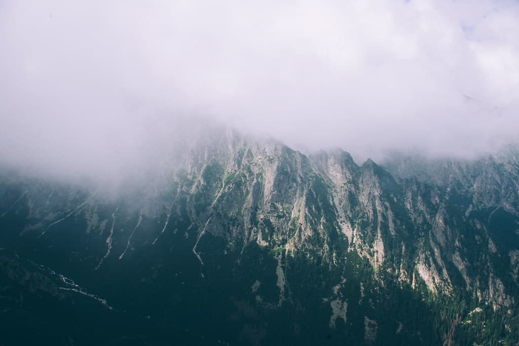 Clouds Over Mountains in Landscape