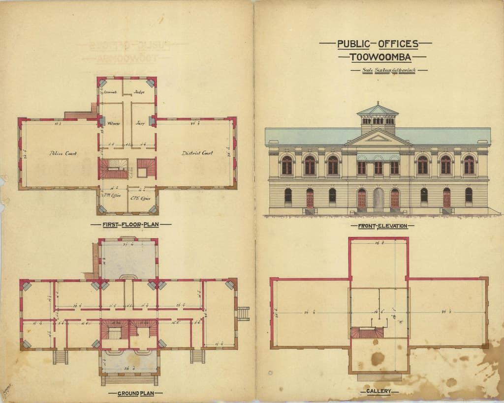 Architecture, building, court