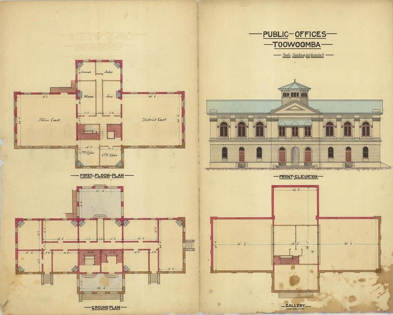 Architecture, building, court