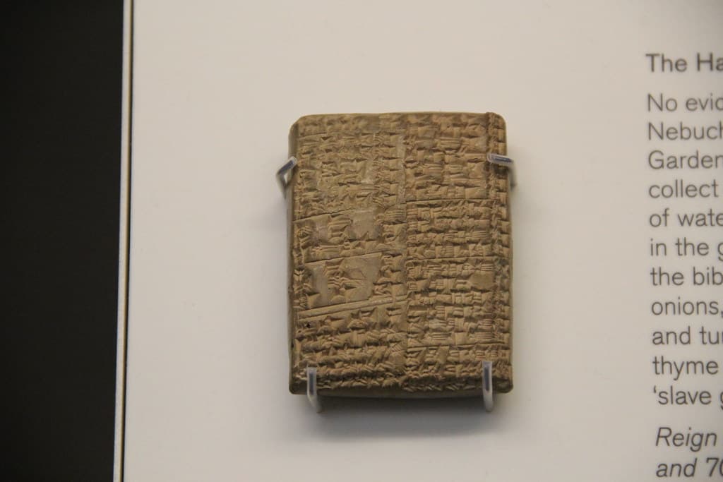 Cuneiform Writing on Clay Tablet
