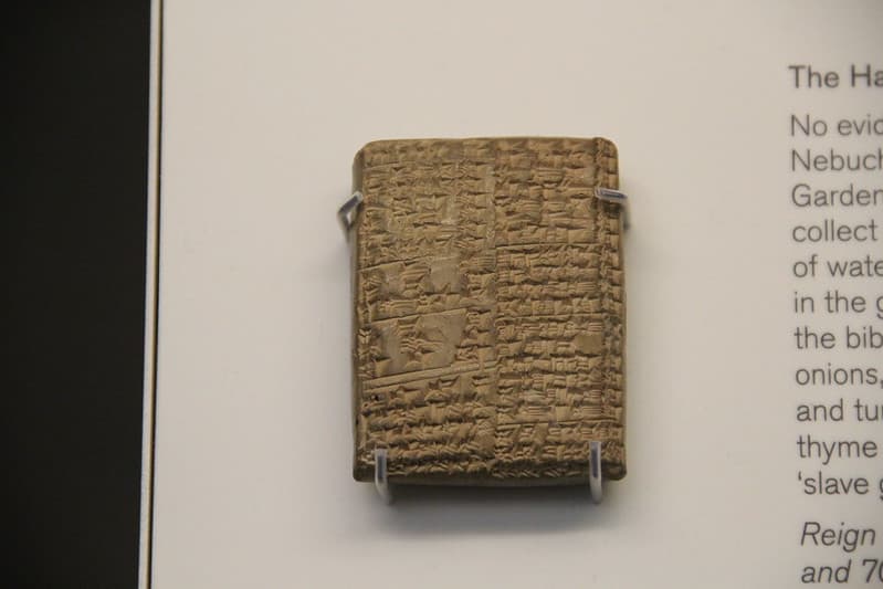 Cuneiform Writing on Clay Tablet