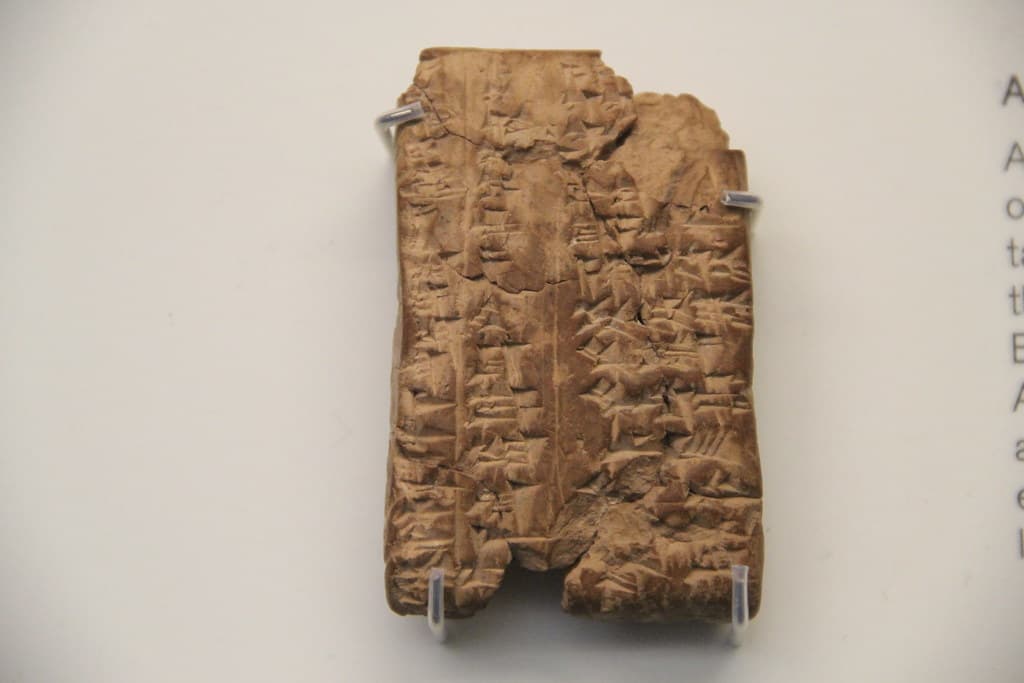Cuneiform Writing on Clay Tablet