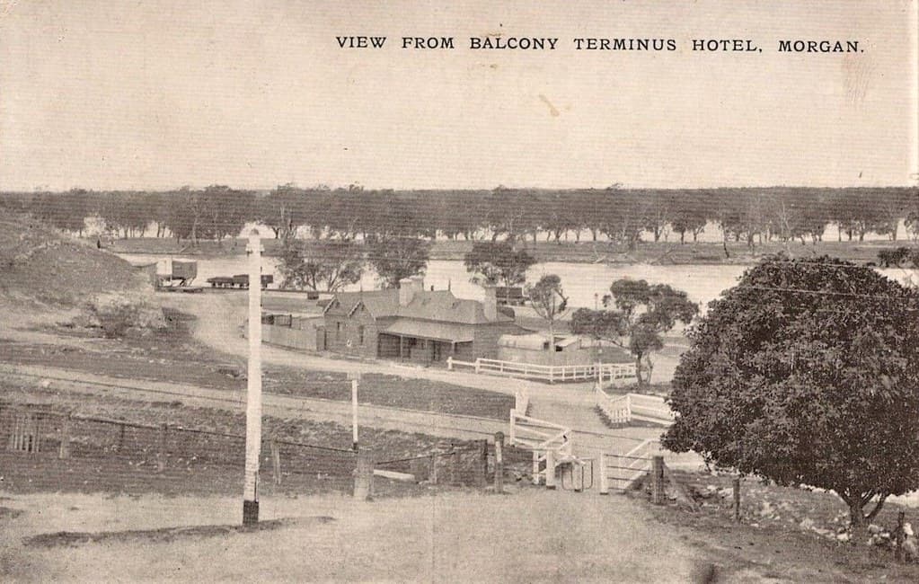 View from balcony of the Terminus Hotel, Morgan, S.A. - 1912
