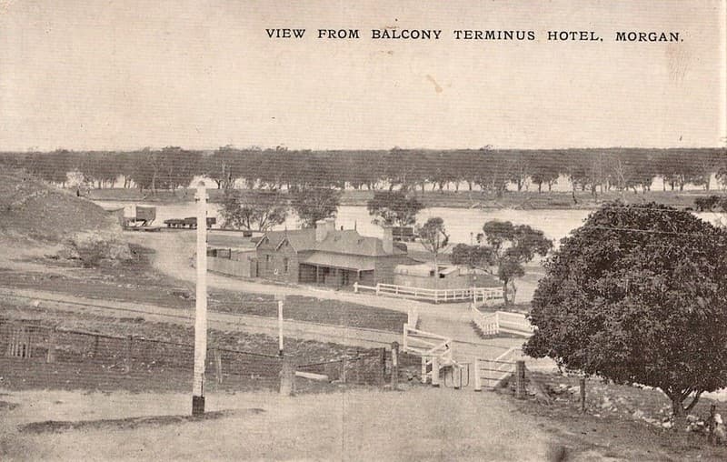 View from balcony of the Terminus Hotel, Morgan, S.A. - 1912