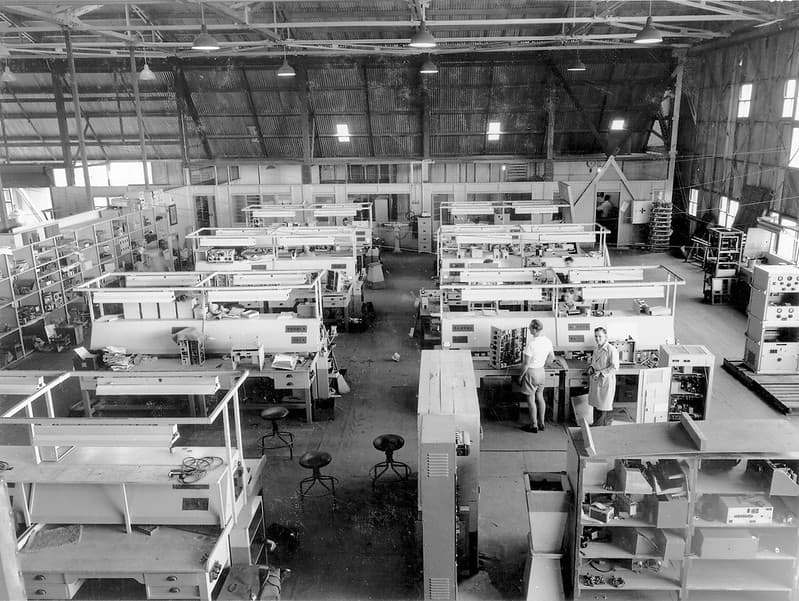 Civil aviation workshop, Eagle Farm, 1952