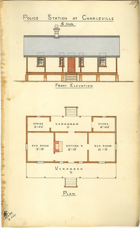 Architecture, charleville, drawing