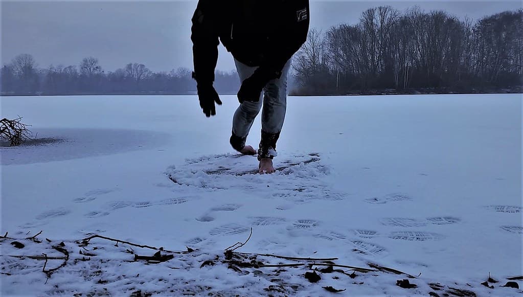 Barefoot on ice