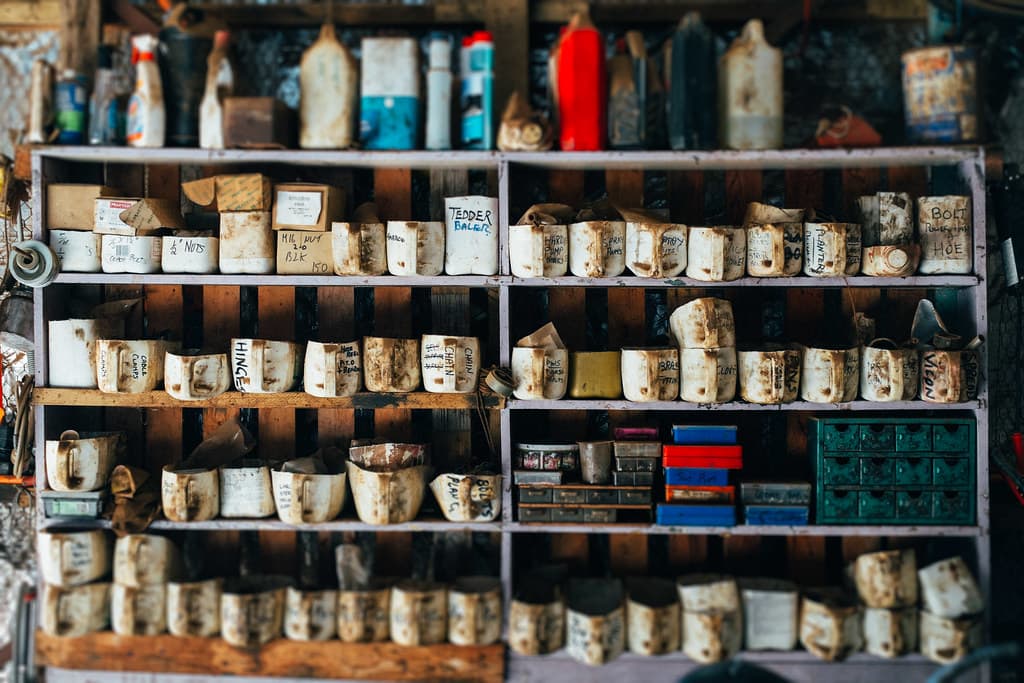Shelf with Work Tools
