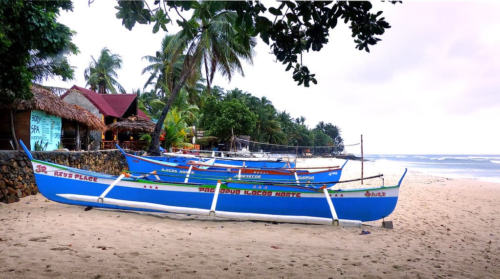 Blue boats Philippines.