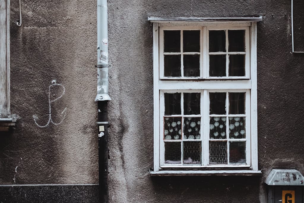 Old Wooden Window in an Old Tenement House