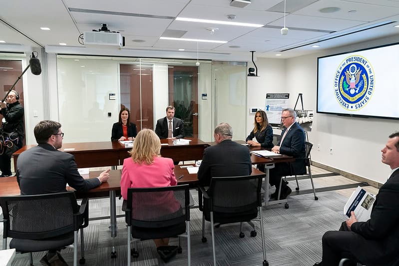 First Lady Melania Trump at the Office of National Drug Control Policy