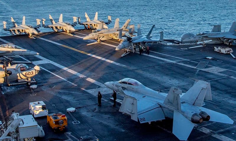 The Nimitz-class aircraft carrier USS George H.W. Bush (CVN 77)